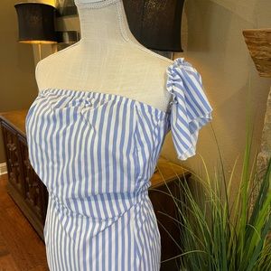 Gibson Latimer blue and white striped jumpsuit - medium